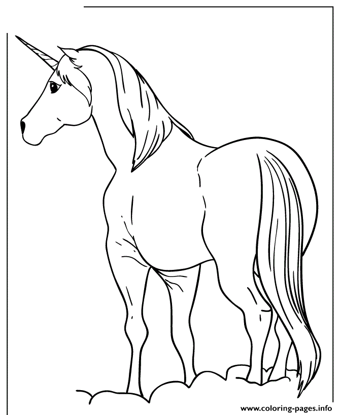 Unicorn Horse Coloring Pages Printable