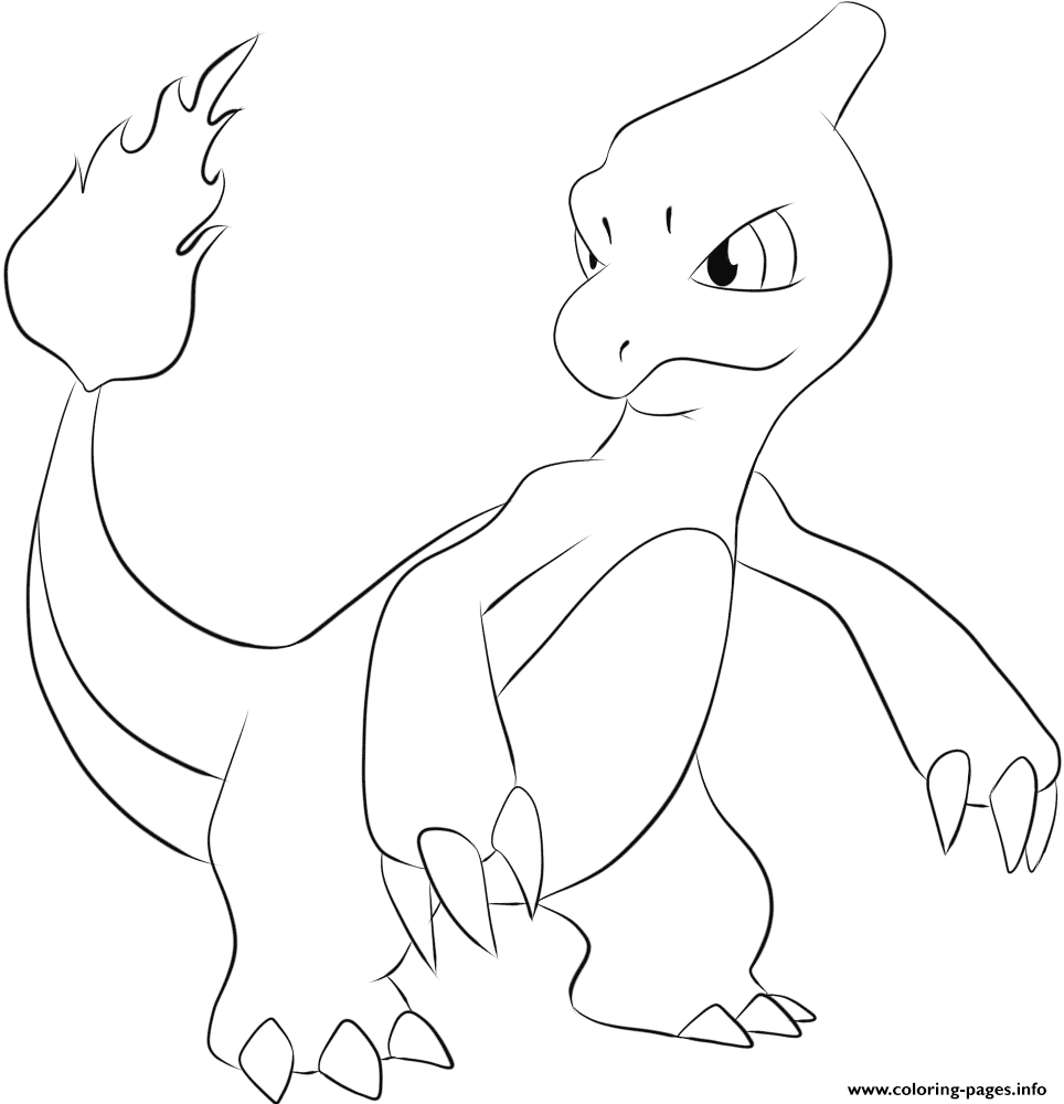005 Charmeleon Pokemon Coloring Pages Printable