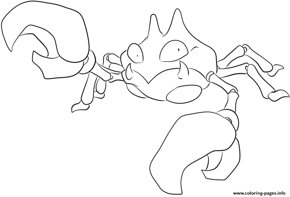 098 Krabby Pokemon Coloring Pages Printable