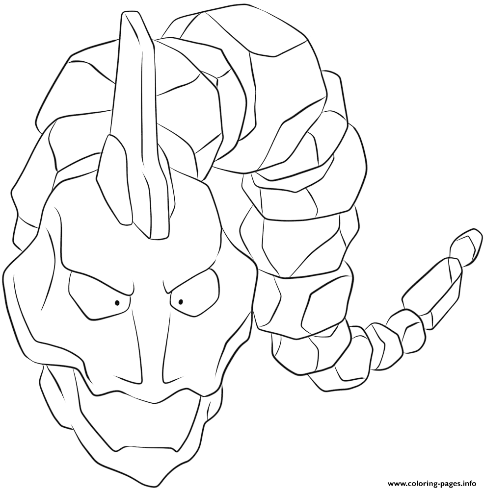 095 Onix Pokemon Coloring Pages Printable