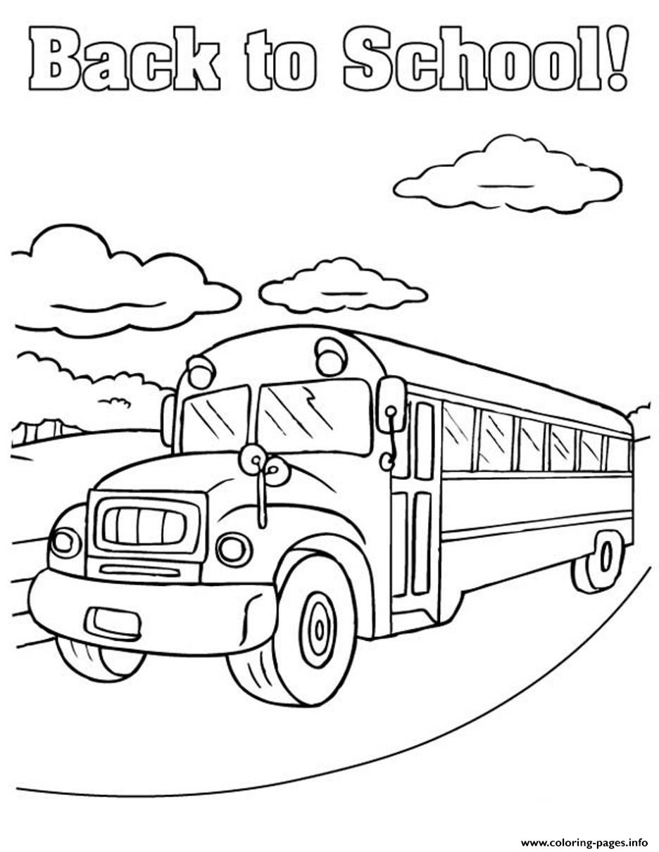 Back To School Bus coloring pages Print Download