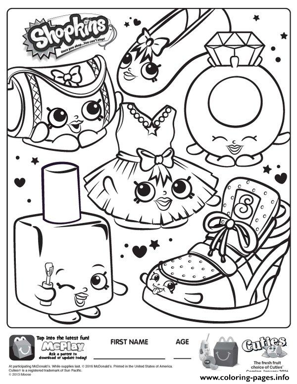 Free Shopkins New Coloring Pages Printable