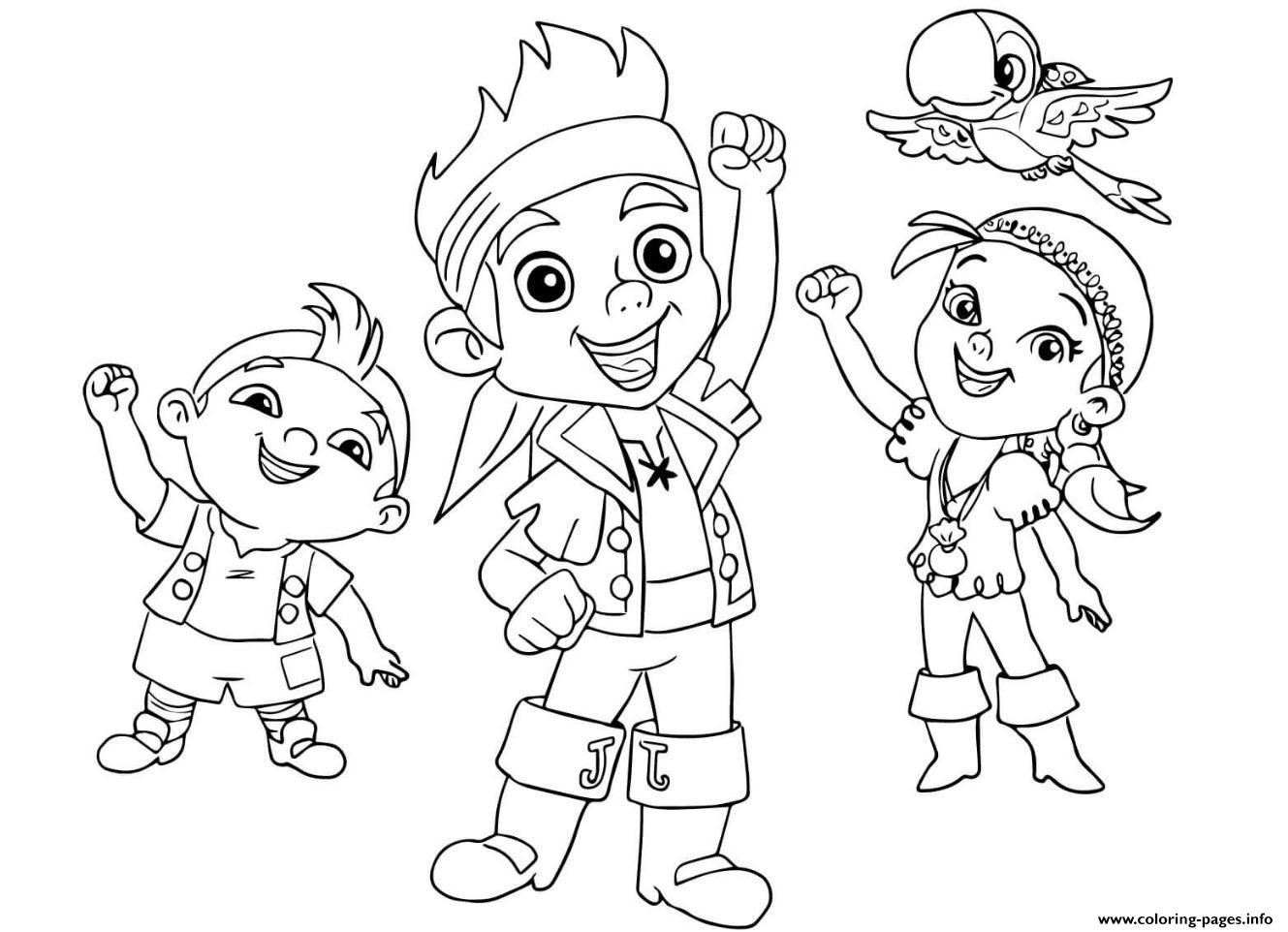 Jake And The Neverland Pirates Team Halloween Coloring