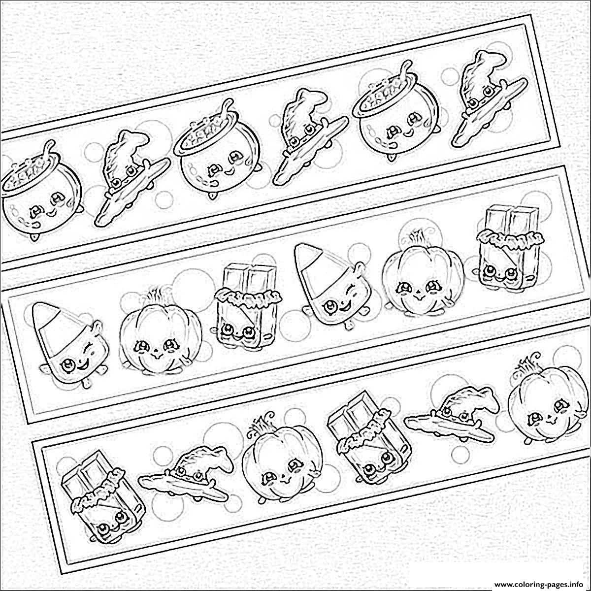 Shopkins Halloween Chocolate Pumpkins Kids coloring pages