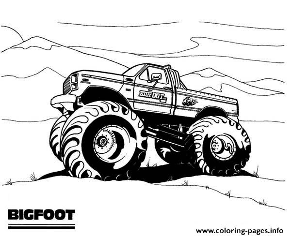 Big Foot Monster Truck Coloring Pages Printable