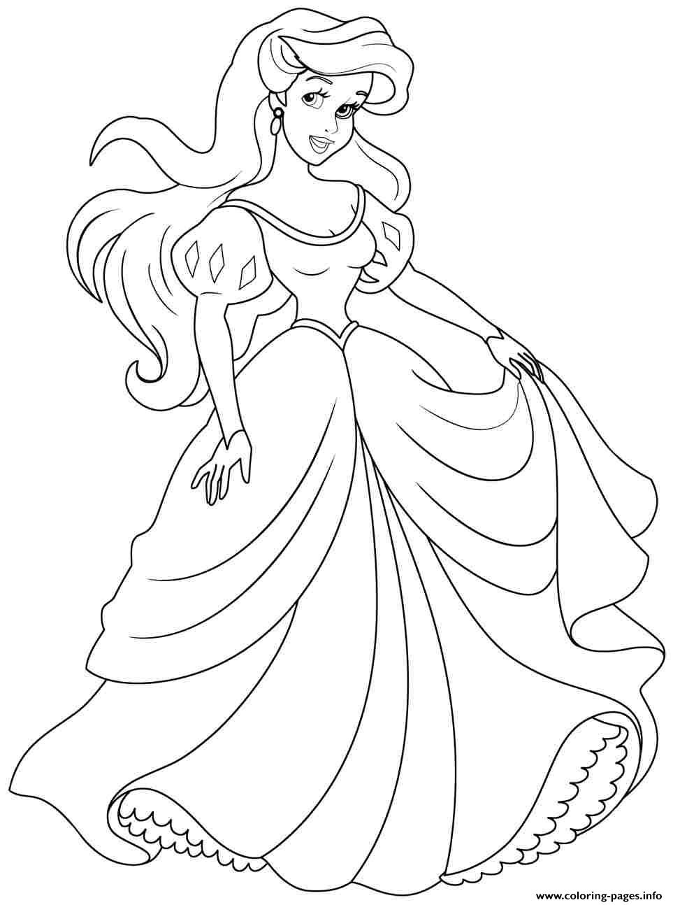 Princess Ariel Human coloring pages Print Download 508 prints
