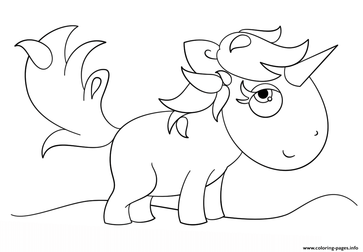 Kawaii Unicorn Coloring Pages Printable