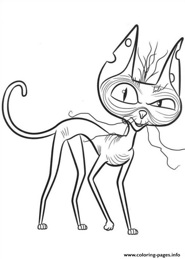 Scary Cat Secret Life Pets Coloring Pages Printable Cats