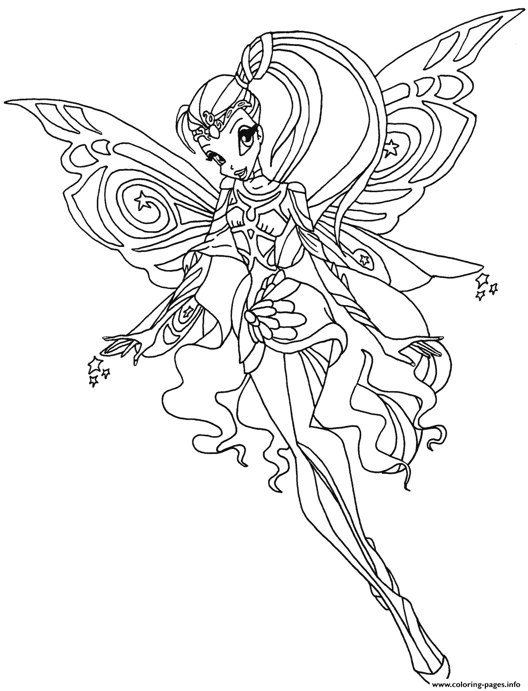 Bloomix Stella Winx Club Coloring Pages Printable Pdf