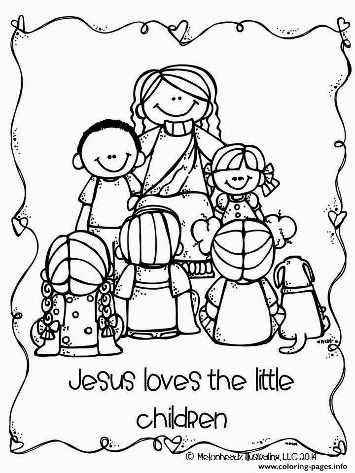 Jesus Loves Children Coloring Pages Printable Pdf