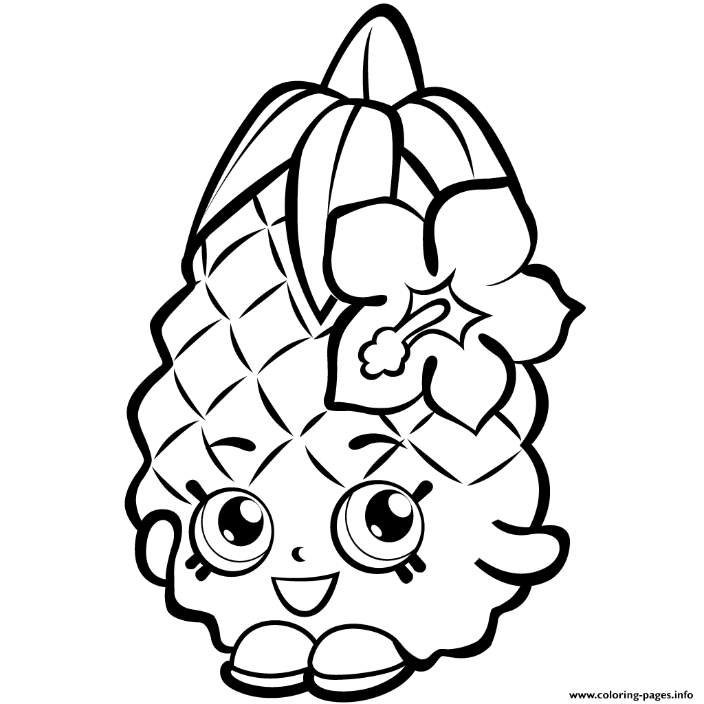 Fruit Pineapple Shopkins Season 1 Coloring Pages Printable
