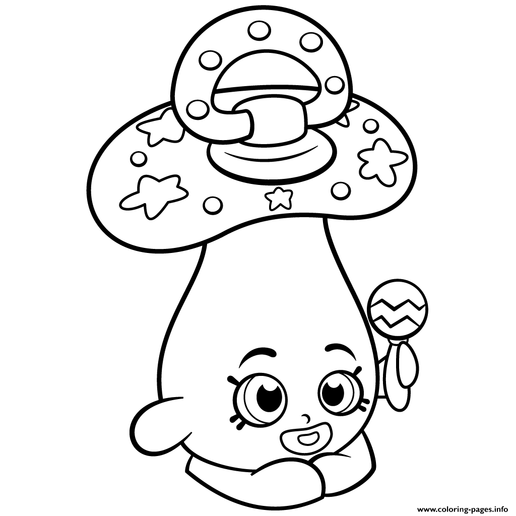 Baby Peacekeeper Dum Mee Shopkins Season 2 Coloring Pages Face