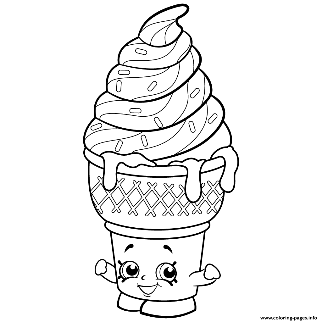 Sweet Ice Cream Dream Shopkins Season 2 Coloring Pages Printable