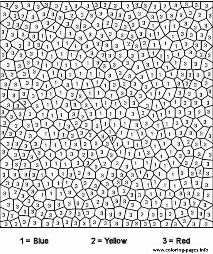 Really Difficult Color By Number For Adults Coloring Pages Printable