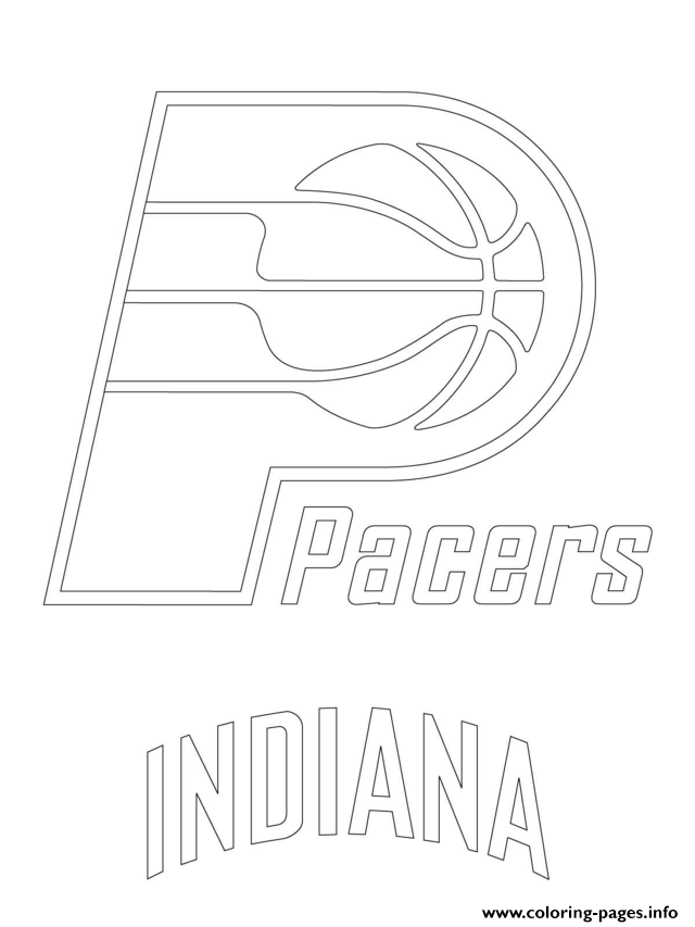 Indiana Pacers Logo Nba Sport Coloring Pages Printable Basketball