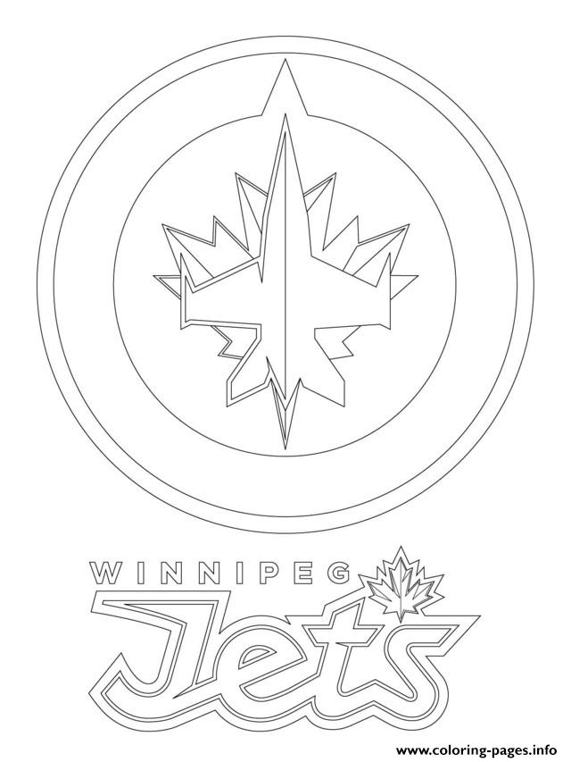 Winnipeg Jets Logo Nhl Hockey Sport Coloring Pages Printable