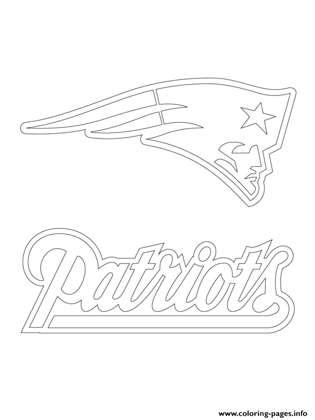 England Patriots Logo Football Sport Coloring Pages Printable