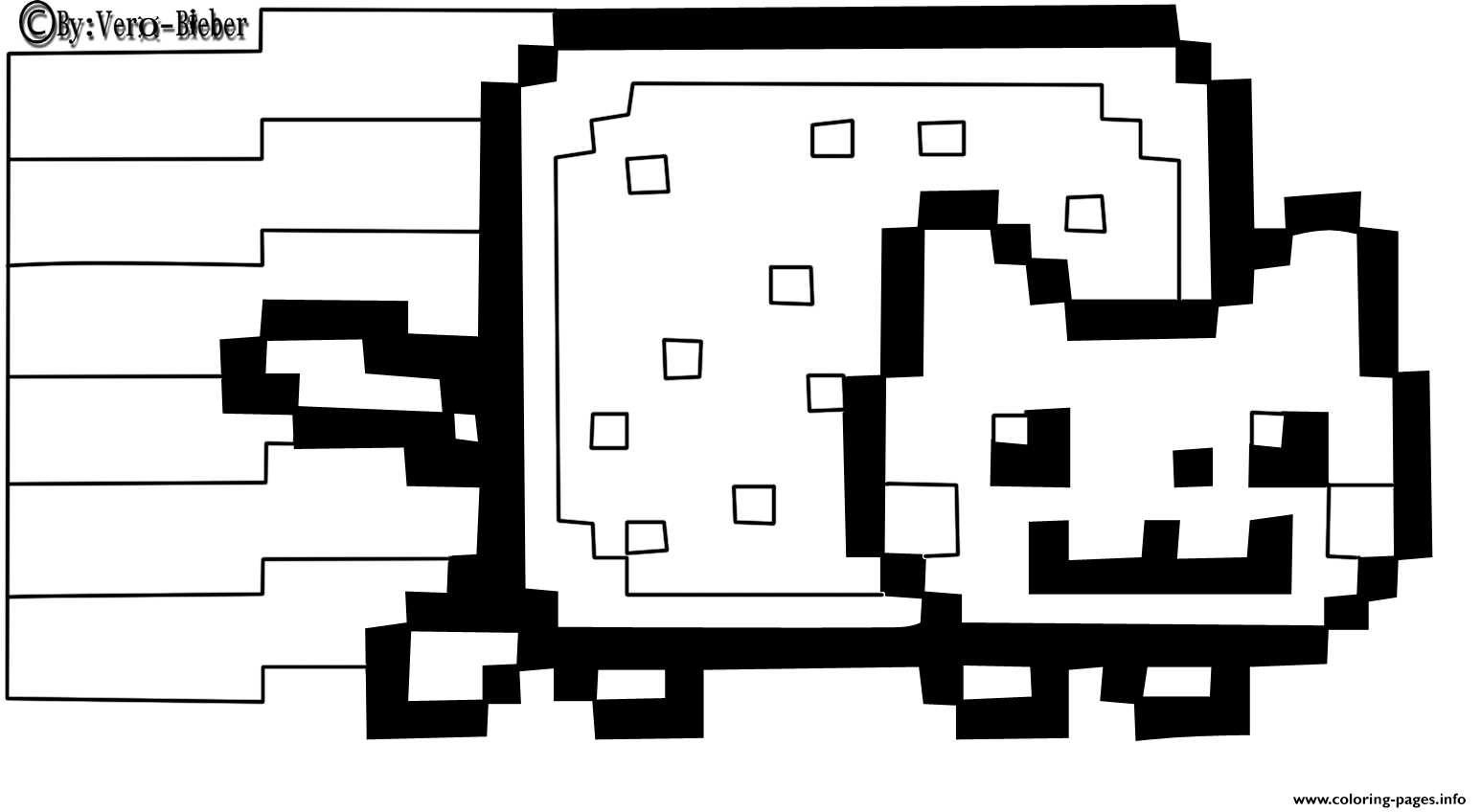 Nyan Cat Free Colouring Pages