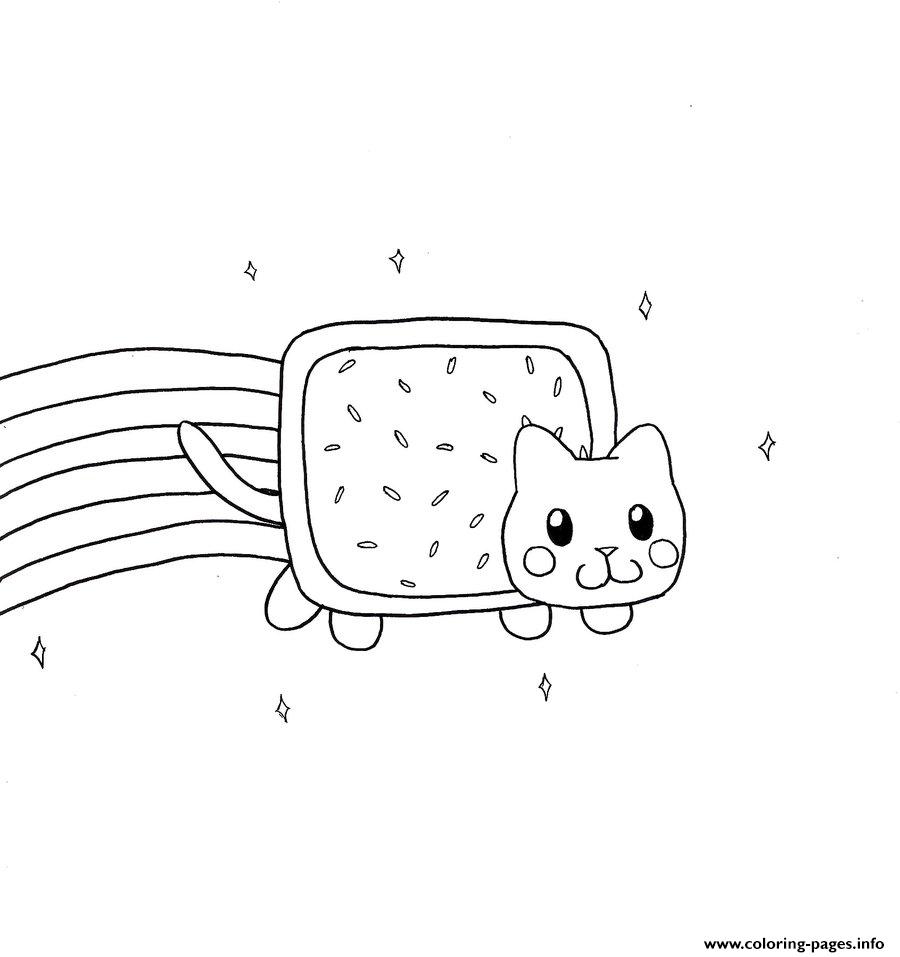 Nyan Cat By Canela803 Coloring Pages Printable