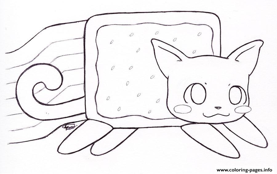 Nyan Cat By Kitty Coloring Pages Printable