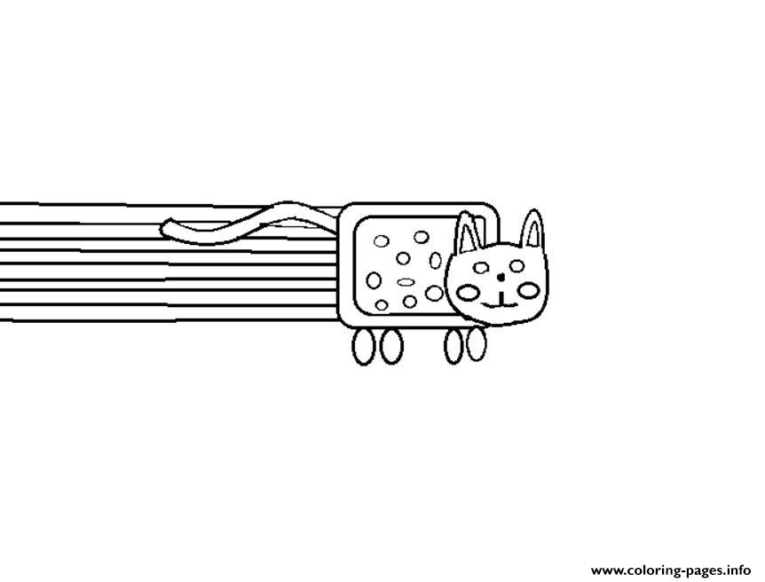 Nyan Cat Fun Coloring Pages Printable