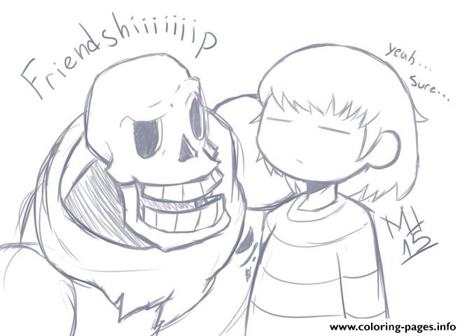 Undertale Friendship Coloring Pages Printable