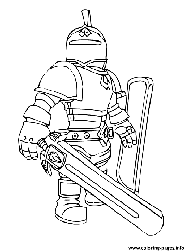 Roblox Knight Coloring Pages Printable