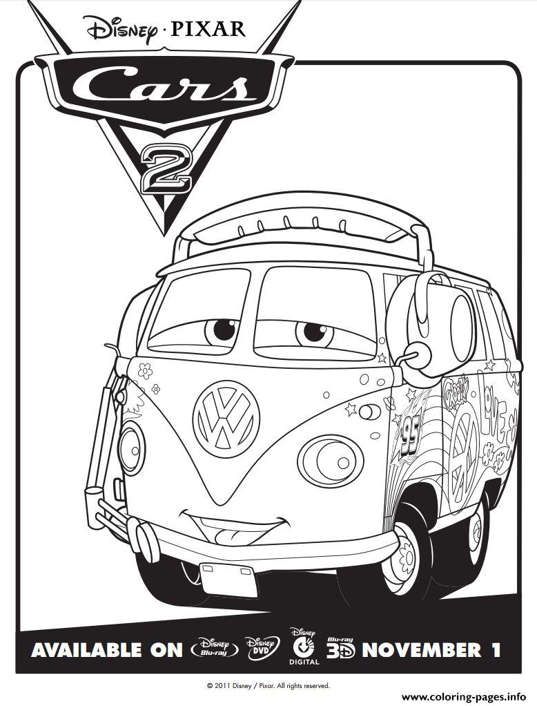 Disney Cars 2 Fillmore coloring pages