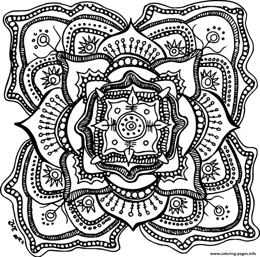 Halloween Adult Mandala coloring pages