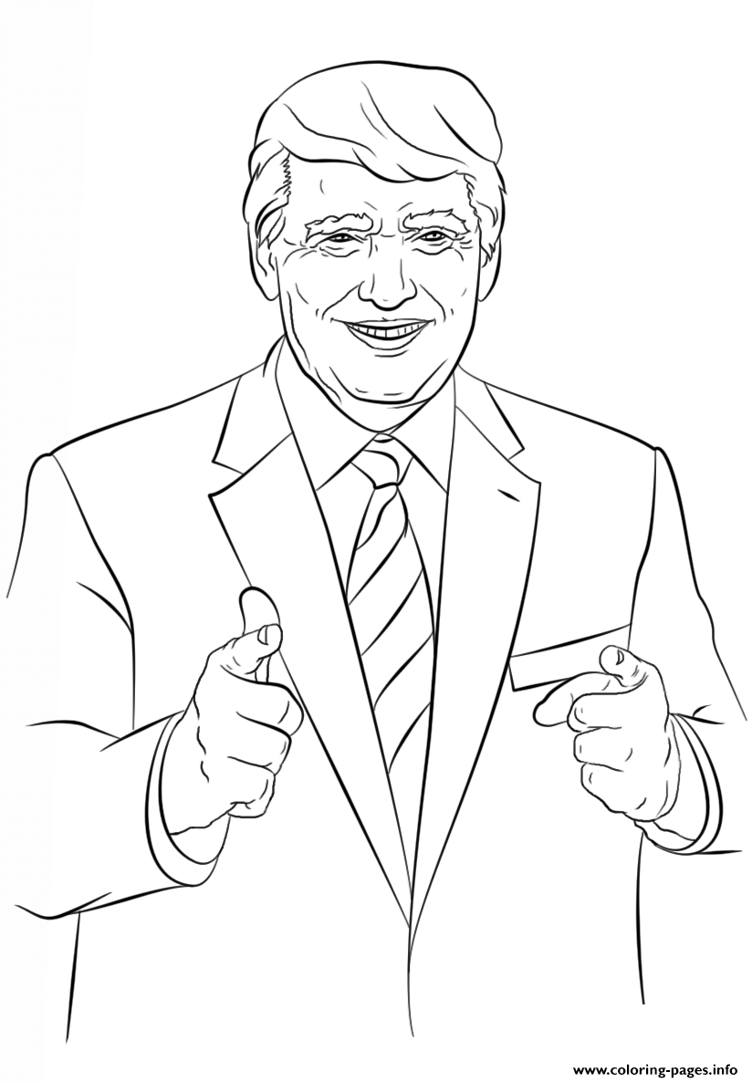 Donald Trump Good Coloring Pages Printable Coolest