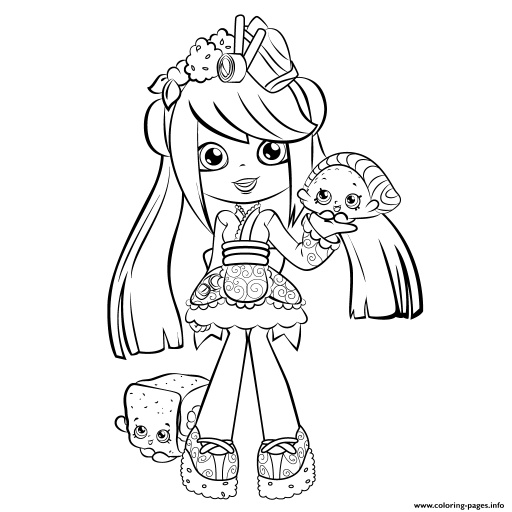 Shopkins Coloring Pages Free Printable Shoppies Toys
