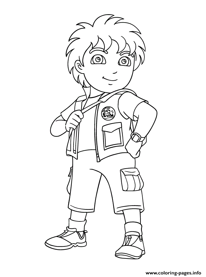 8 Year Old Latino Boy Diego Coloring Pages Printable