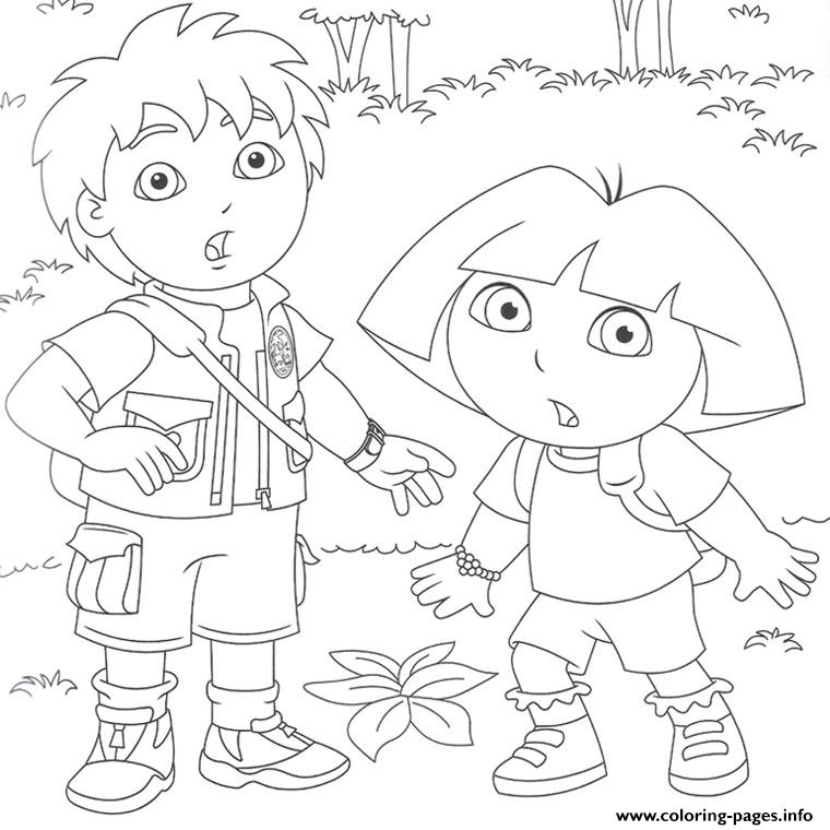 Dora Et Diego Coloring Pages Printable