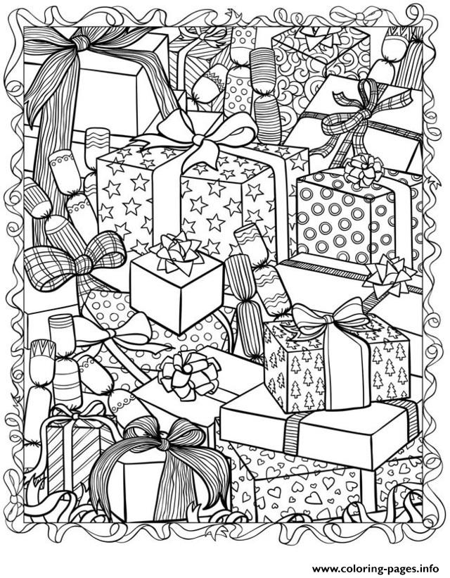 Christmas Adults Coloring Pages Printable