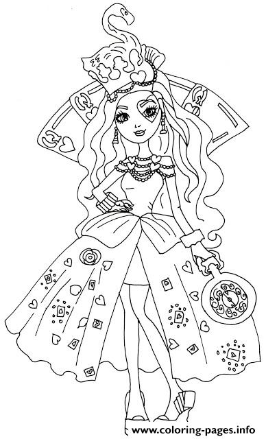 Lizzie Hearts Wonderland High Coloring Pages Print Download