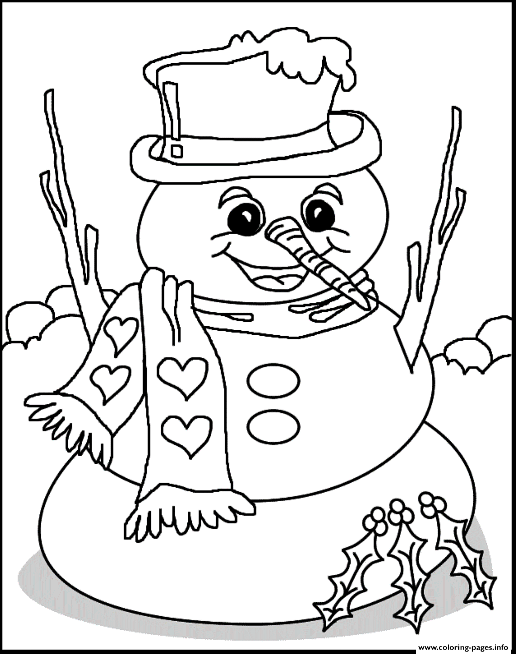 Free Winter S Snowman Print Able0c15 Coloring Pages Printable