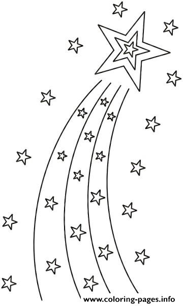 Shooting Star Coloring Pages Printable