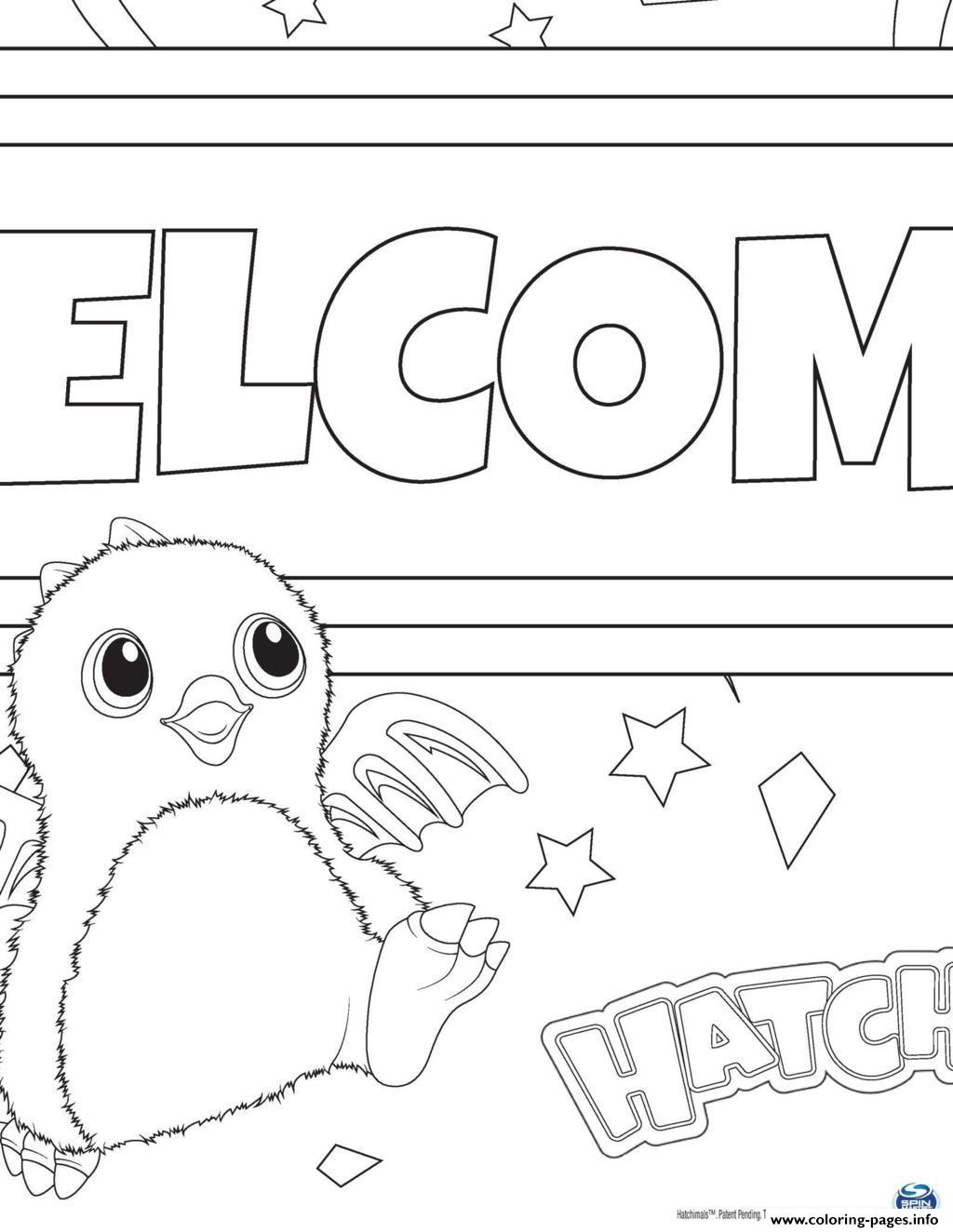Hatchy Hatchimals Toy Coloring Pages Printable