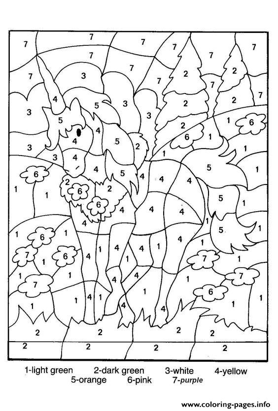 Color By Number For Adults Hard Coloring Pages Printable