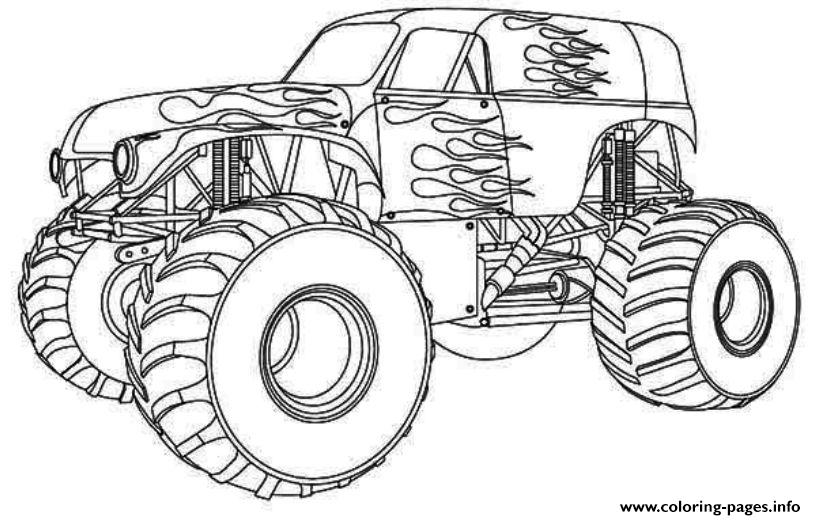 Hot Wheels Monster Truck Kids Coloring Pages Printable