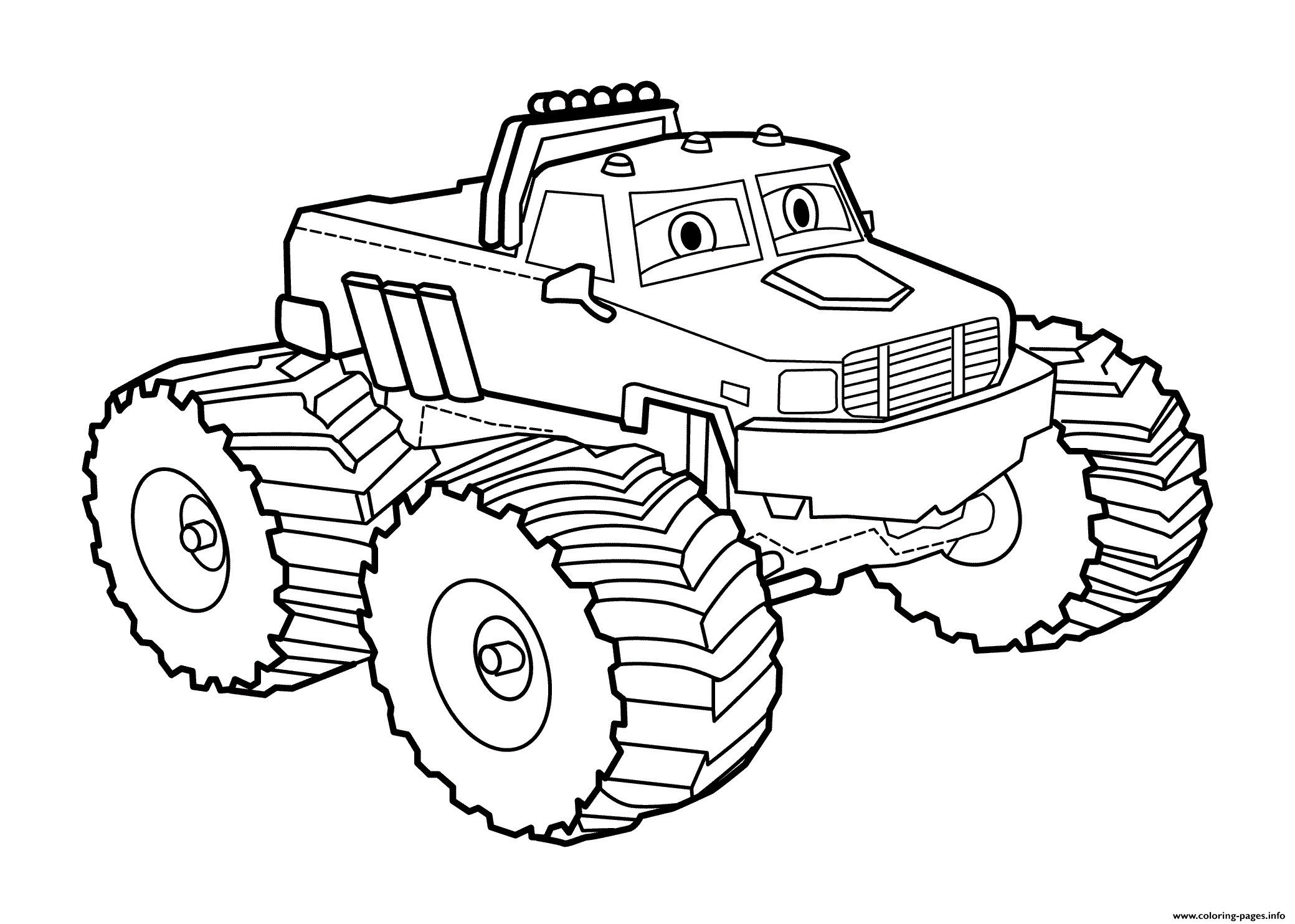 Easy Bigfoot Monster Truck Coloring Pages Printable