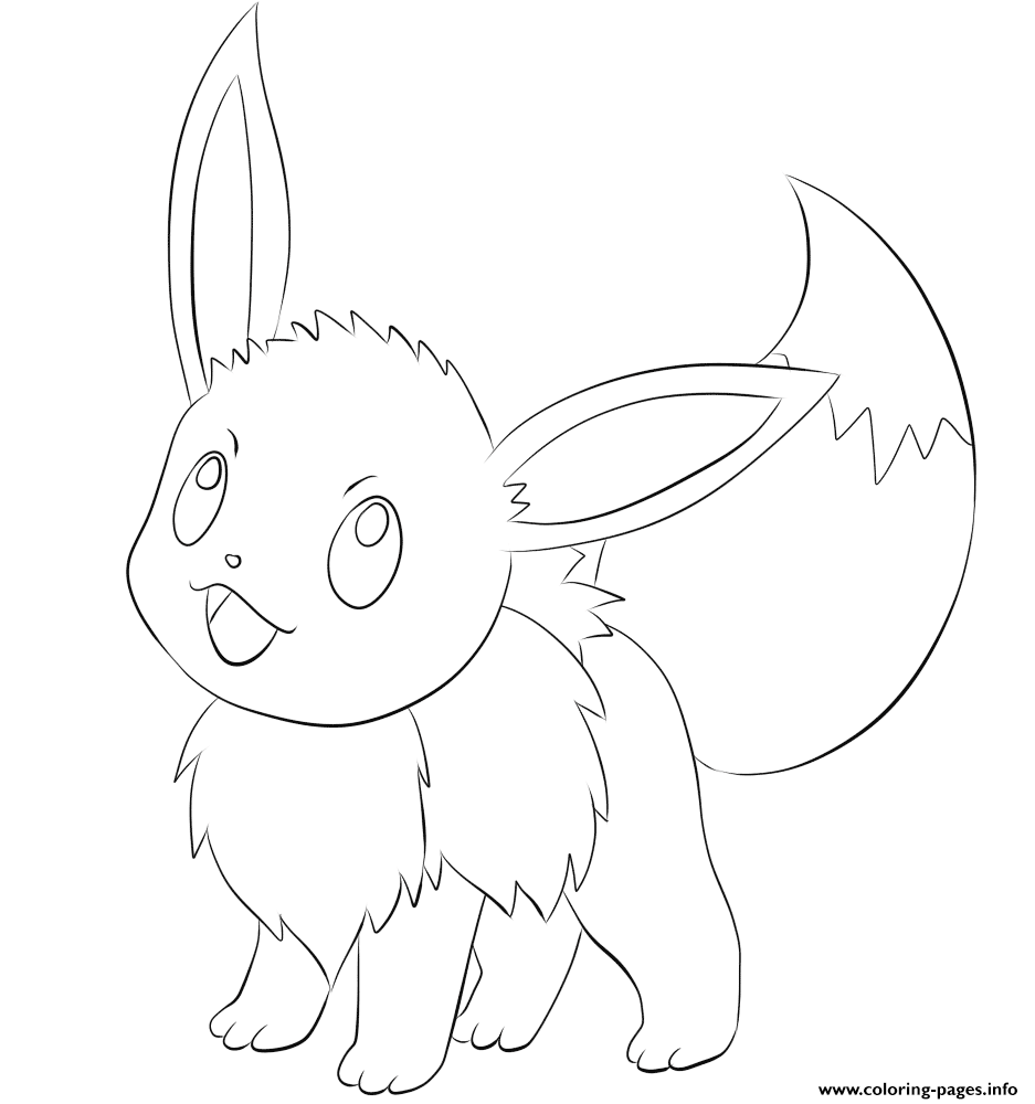 Eevee Pokemon Coloring Pages Printable