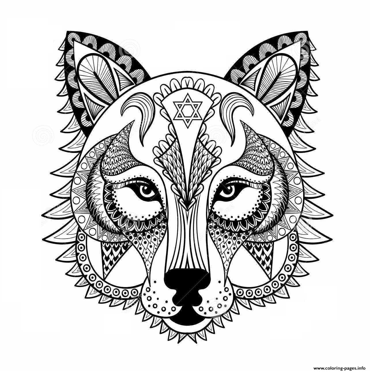 Wolf For Adult Anti Stress coloring pages