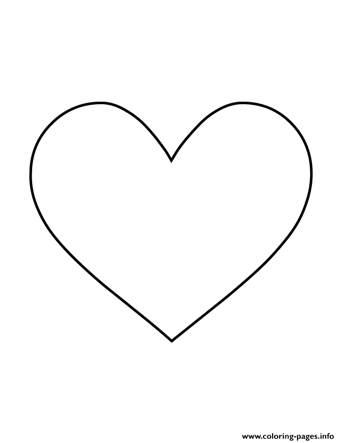 Heart Shape Colouring Coloring Pages Printable