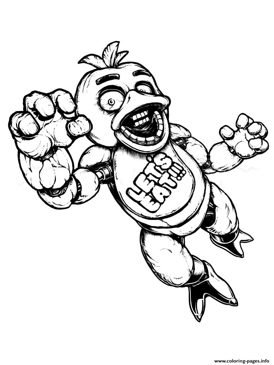 Fnaf Freddy Five Nights At Freddys Lets Eat Coloring Pages Printable