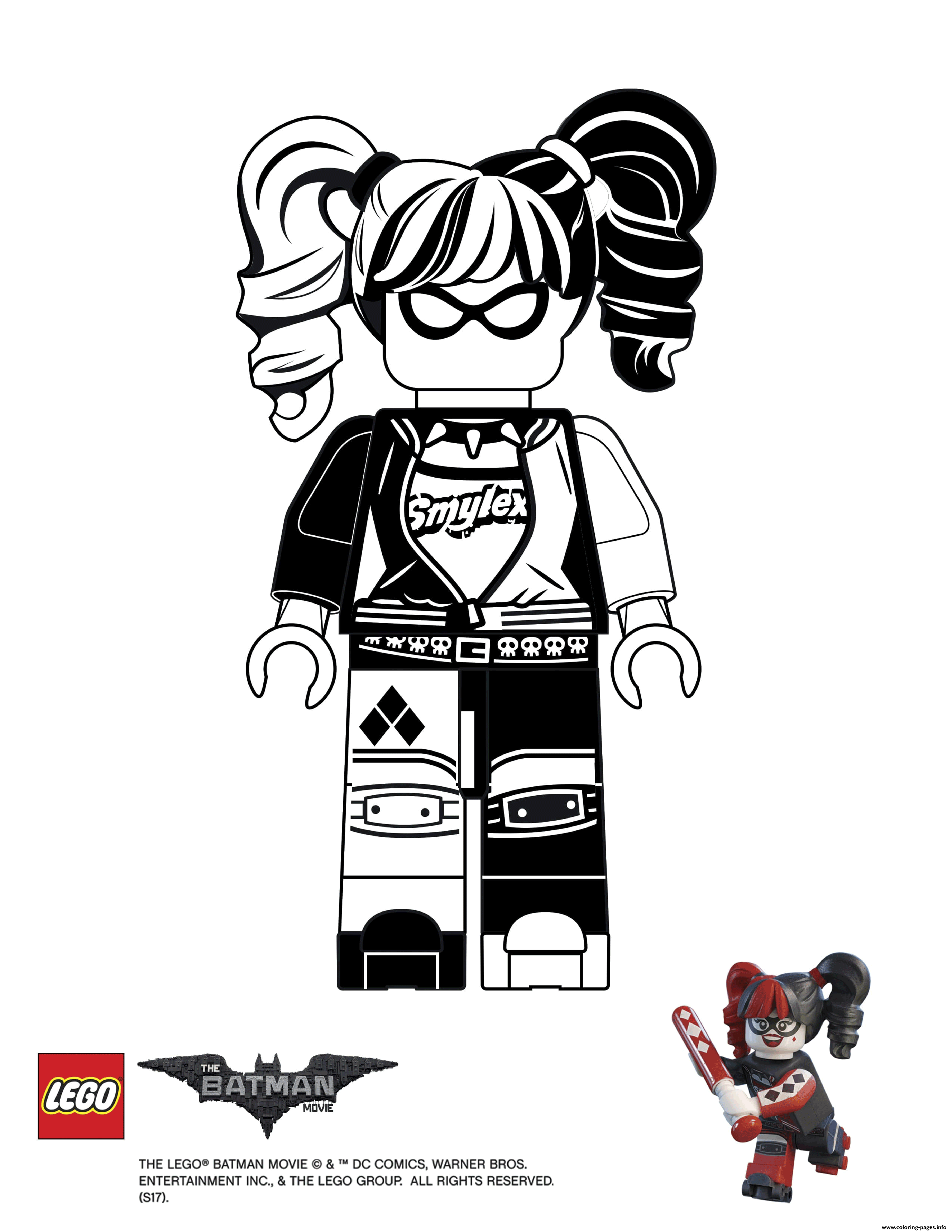 Harley Quinn Batman Lego Movie Coloring Pages Printable Print Download