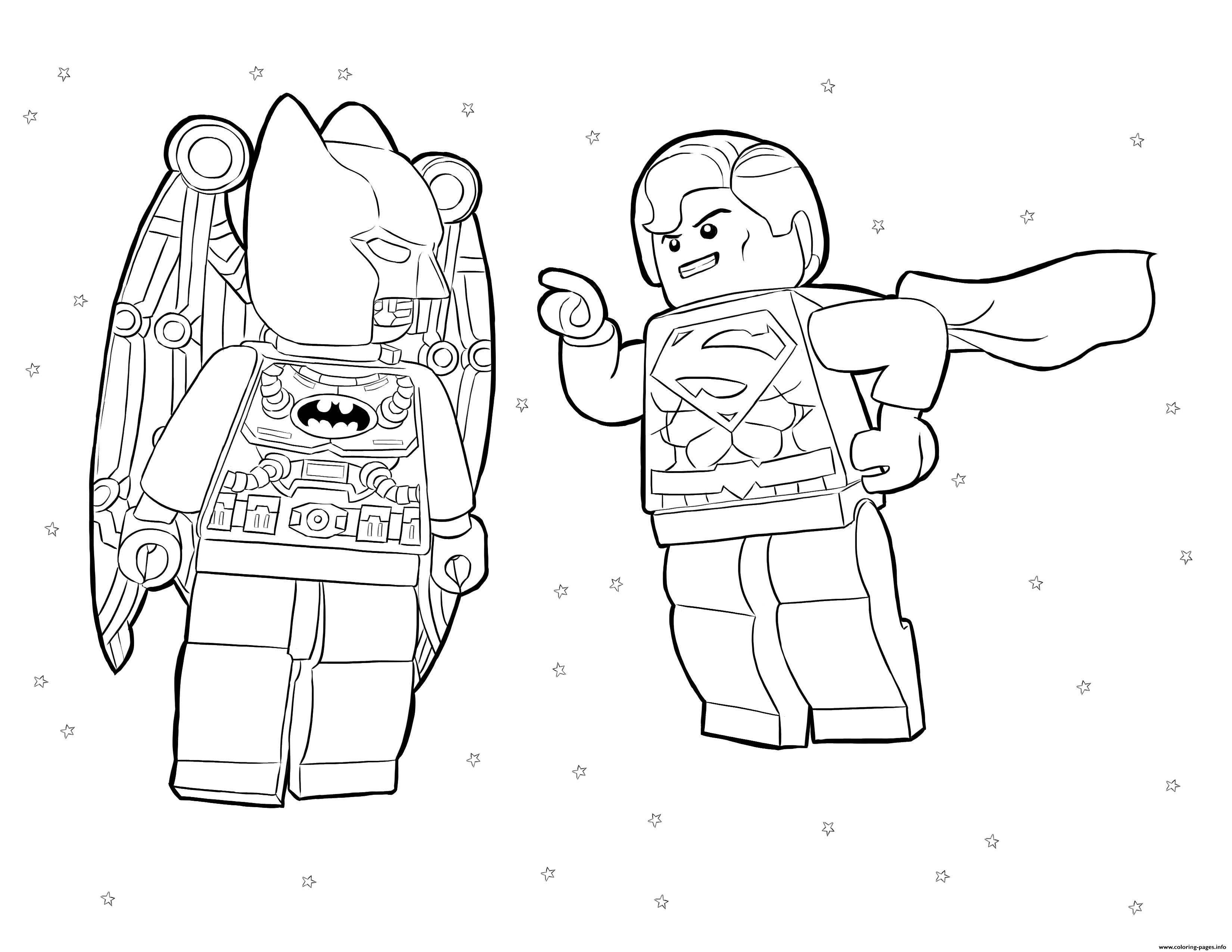 Batman Superman Lego Movie Coloring Pages Printable