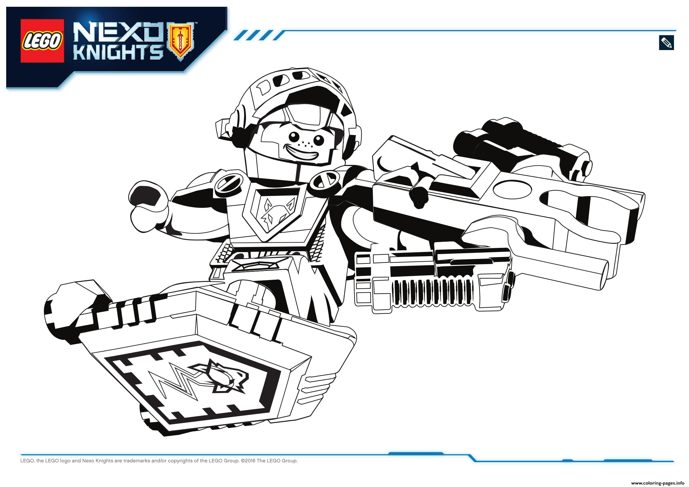 Lego Nexo Knights Aaron 1 Coloring Pages Printable