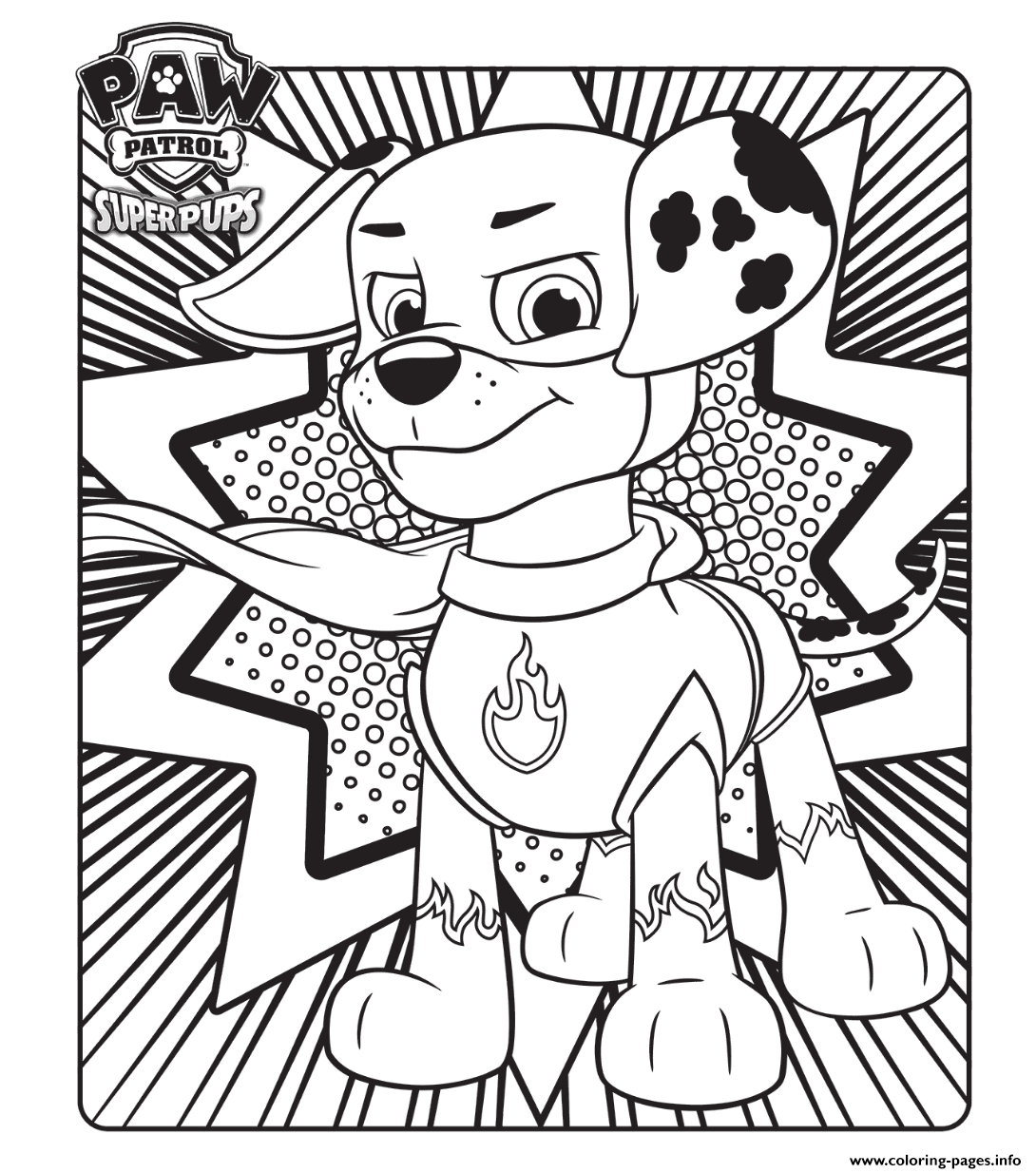 Paw Patrol Super Pups Download coloring pages