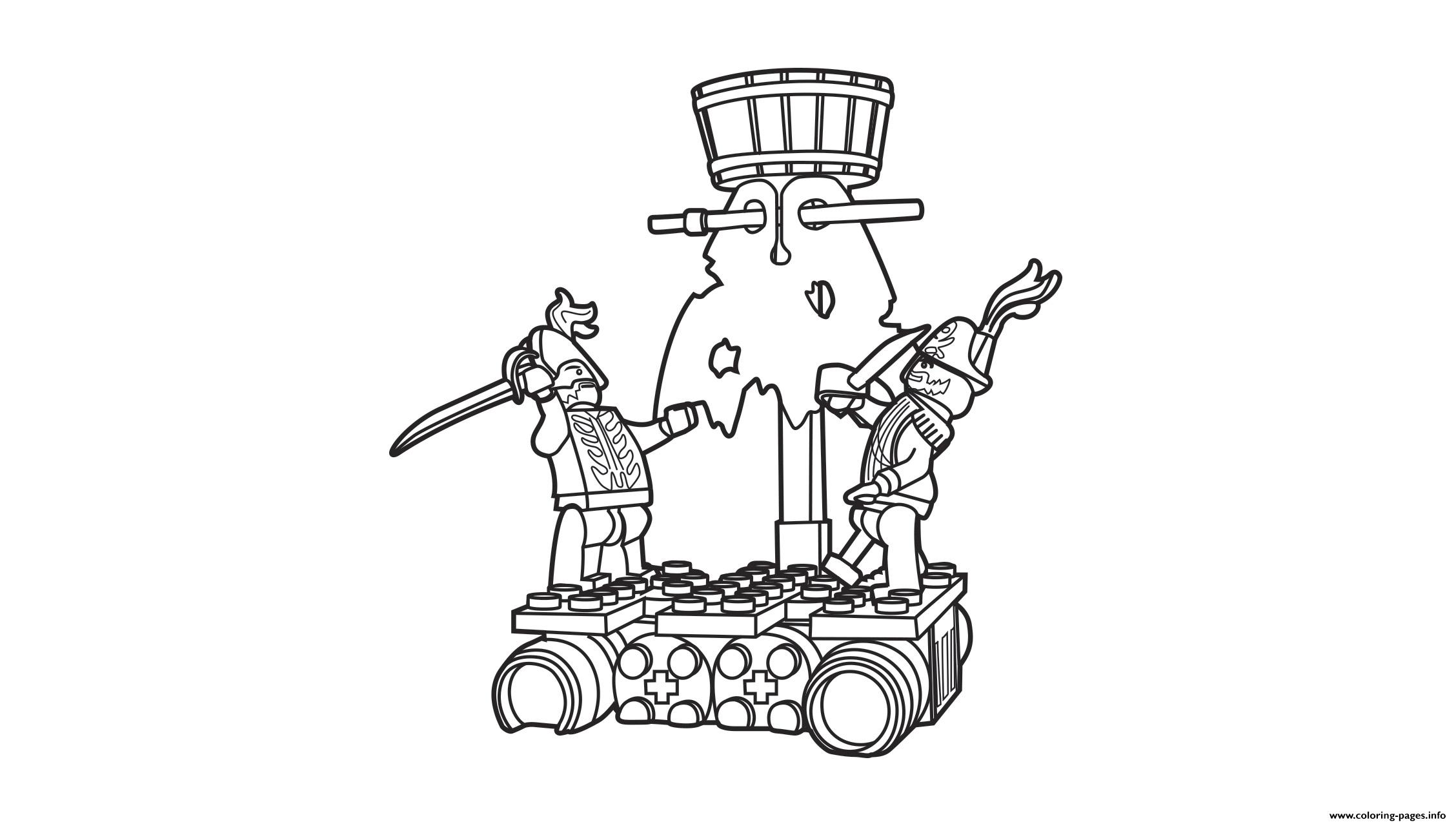 Lego Pirates Destroy Boat Coloring Pages Printable